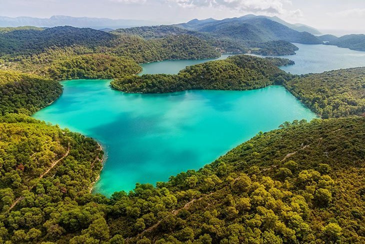 Salty Lakes On Mljet Islands