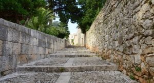 Stone streets in Sućuraj - Croatia